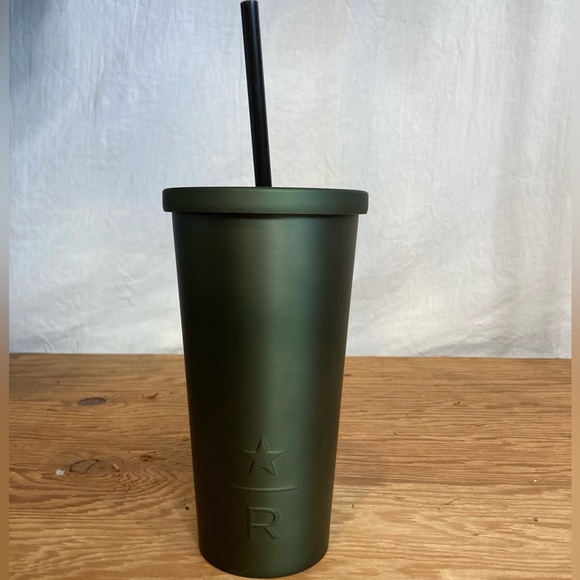 NWT Starbucks Reserve 2022 Holiday Light Olive ‘Green SS Cold Cup’ Tumbler - Picture 7 of 10